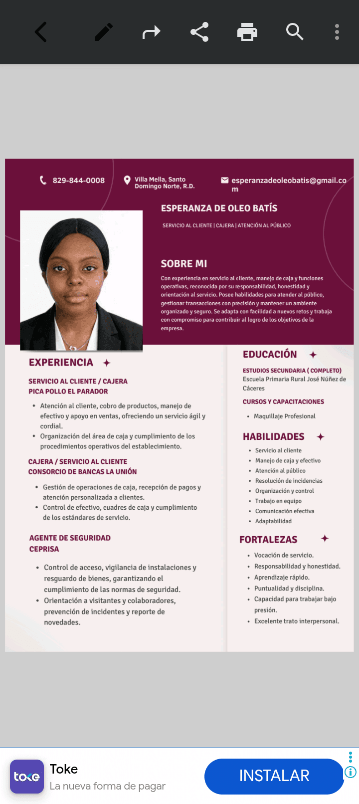 Foto de Esperanza De oleo Batis